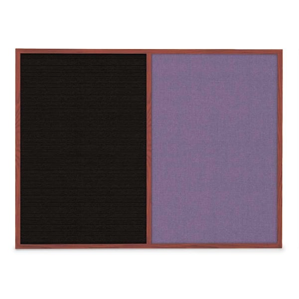 Slim Style Indoor Enclosed Corkboard, 48", UVRDS48SBH-BLACK-CLOUD